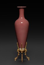 Bottle with Peach Bloom Glaze, 1662-1722. Creator: Unknown.
