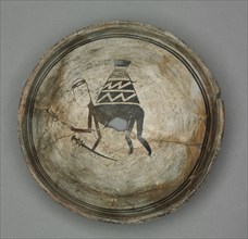 Bowl with Burden-Bearing Human, c. 1000-1150. Creator: Unknown.