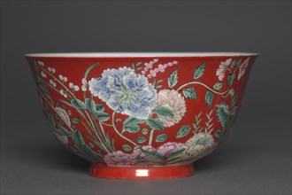 Bowl with Flowering Plants, 1723-1735. Creator: Unknown.
