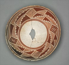 Bowl with Geometric Design (Two-part Design), c. 1000-1150. Creator: Unknown.