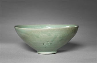 Bowl with Inlaid Chrysanthemum and Peony Design, 1100s-1200s. Creator: Unknown.