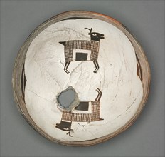 Bowl with Two Pronghorn Antelope, c 1000-1150. Creator: Unknown.