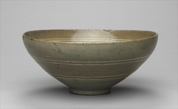 Bowl with Willow and Reed Design, 1300s. Creator: Unknown.