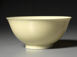 Bowl with Yellow Glaze, 1723-1735. Creator: Unknown.