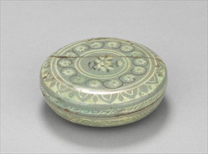 Box and Cover with Chrysanthemum and Scroll Design, 1200s-1300s. Creator: Unknown.