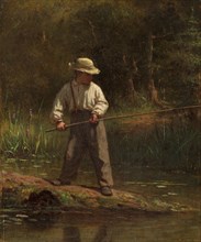 Boy Fishing, 1860s. Creator: Eastman Johnson (American, 1824-1906).