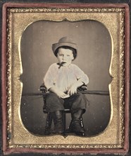 Boy with Cigar, c.1855. Creator: Unidentified Photographer.