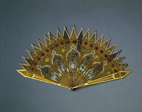 Brise Fan: Gothic Revival Style, c. 1830. Creator: Unknown.