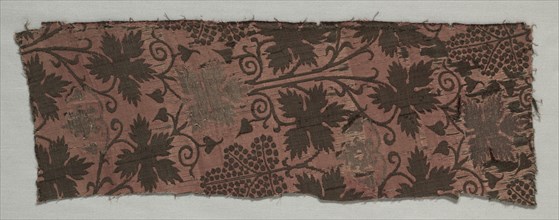 Brocaded Silk Fragment, c. 1360-1390. Creator: Unknown.