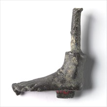 Bronze Mount from a "Shawabty Bundle": Left Foot, c. 1336-1256 BC. Creator: Unknown.