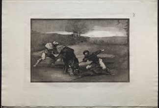 Bullfights: Another Way of Hunting on Foot, 1876. Creator: Francisco de Goya (Spanish, 1746-1828).