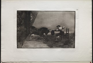 Bullfights: The Daring of Martincho in the Ring at Saragossa, 1876. Creator: Francisco de Goya (Spanish, 1746-1828).