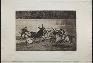 Bullfights: The Death of Pepe Illo (2nd Composition), 1876. Creator: Francisco de Goya (Spanish, 1746-1828).