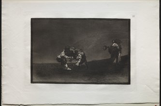Bullfights: The Same Man Throws a Bull in the Ring at Madrid, 1876. Creator: Francisco de Goya (Spanish, 1746-1828).
