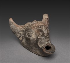 Bull's-head Lamp, 1st Century BC - 1st Century AD. Creator: Unknown.