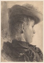 Bust of a Woman, Seen from Behind, 1893. Creator: Adolph von Menzel (German, 1815-1905).