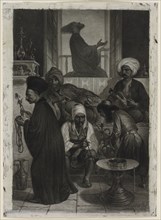 Café in Constantinople, 1847. Creator: Alexandre Bida (French, 1823-1895).