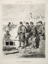 Campaign Sketches: The Coffee Call, 1863. Creator: Winslow Homer (American, 1836-1910).