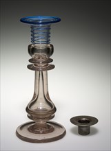 Candlestick and Bobeche, mid-1800s. Creator: Unknown.
