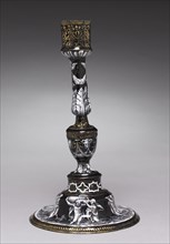 Candlestick Depicting Five of the Seven Labors of Hercules, c. 1565. Creator: Jean II de Court (French, bef 1583), attributed to.
