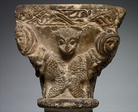 Capital with Addorsed Harpies, 1200s. Creator: Unknown.