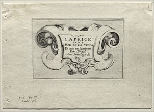 Caprices: Title Page. Creator: Stefano Della Bella (Italian, 1610-1664).