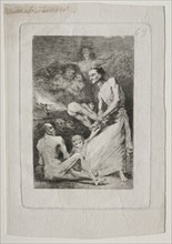 Caprichos: Blow, c. 1799. Creator: Francisco de Goya (Spanish, 1746-1828).