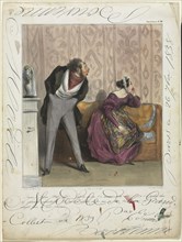 Caricaturana (plate 36): From What! From What! Your Dowry?..., 1837. Creator: Honoré Daumier (French, 1808-1879).