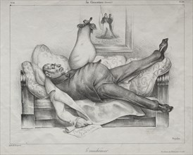 Caricature, plate 139: The Nightmare, 1832. Creator: Honoré Daumier (French, 1808-1879); Aubert.