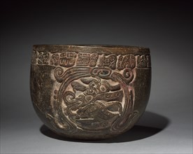 Carved Vessel, c. 600-1000. Creator: Unknown.