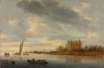Castle on a River, 1644. Creator: Salomon van Ruysdael (Dutch, 1602-1670).