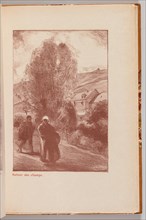 Catalogue de LExposition de Auguste Lepère: Return from the Fields..., 1908. Creator: Auguste Louis Lepère (French, 1849-1918).