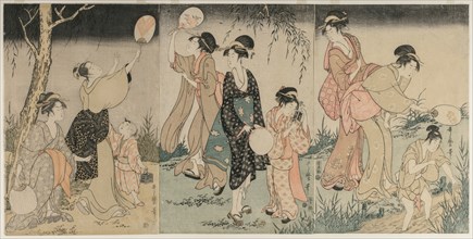 Catching Fireflies, c. 1796-1797. Creator: Kitagawa Utamaro (Japanese, 1753?-1806).