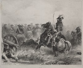 Cavalry Scene, 1836. Creator: Joseph-Louis-Hippolyte Bellangé (French, 1800-1866).