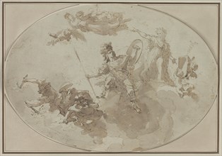 Ceiling Study: Allegory of Peace and War, c. 1800 ?. Creator: Giuseppe Bernardino Bison (Italian, 1762-1844).