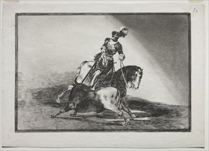 Charles V Spearing a Bull in the Ring at Valladolid, 1815-1816. Creator: Francisco de Goya (Spanish, 1746-1828).
