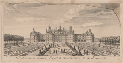 Chateau Chambord from the Gardens. Creator: Jacques Rigaud (French, 1681-1754).