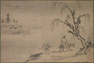 Chinese Literatus in an Autumn Landscape, late 1400s. Creator: Josui S?en (Japanese, active c. 1489-1500).