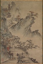 Chinese Literatus Viewing a Valley, possibly mid- to late 1500s-1600s. Creator: Unknown.