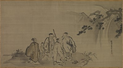 Chinese Sages, 17th century. Creator: Kano Tan?y? (Japanese, 1602-1674), attributed to.