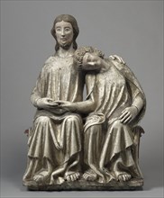 Christ and Saint John the Evangelist, 1300-1320. Creator: Unknown.