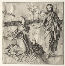 Christ Appearing to the Magdalen. Creator: Martin Schongauer (German, c.1450-1491).