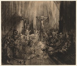 Christ Crucified Between the Two Thieves: The Three Crosses, 1653- c.1660. Creator: Rembrandt van Rijn (Dutch, 1606-1669).