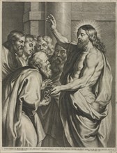Christ Giving the Keys to Peter. Creator: Pieter I de Jode (Flemish, 1570-1634).