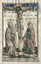 Christ on the Cross between Mary and John, 1502. Creator: Hans Burgkmair (German, 1473-1531).