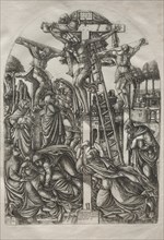 Christ on the Cross between the Two Thieves, before 1561. Creator: Jean Duvet (French, 1485-1561).