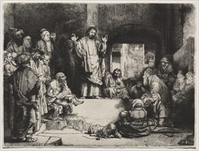 Christ Preaching (La Petite Tombe), c. 1657. Creator: Rembrandt van Rijn (Dutch, 1606-1669).