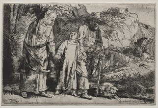 Christ Returning from the Temple with His Parents, 1654. Creator: Rembrandt van Rijn (Dutch, 1606-1669).