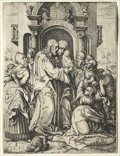 Christ Taking Leave of His Mother. Creator: Daniel I Hopfer (German, c. 1470-1536).