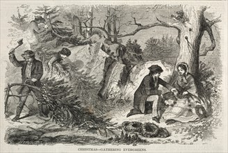 Christmas - Gathering Evergreens, 1858. Creator: Winslow Homer (American, 1836-1910).